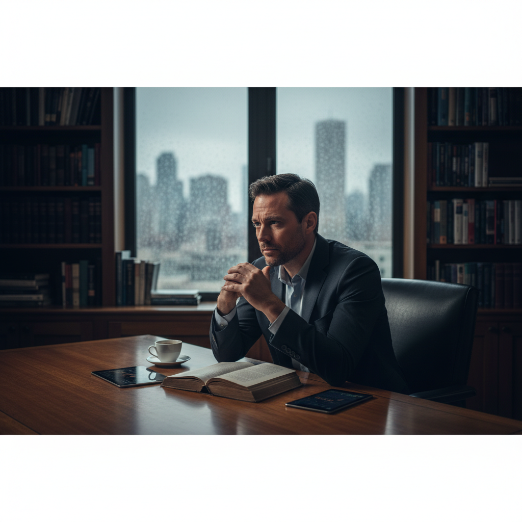 A Crise Silenciosa dos 40: O Que Ray Dalio e a Ciência Dizem Sobre o Aperto da Meia-Idade