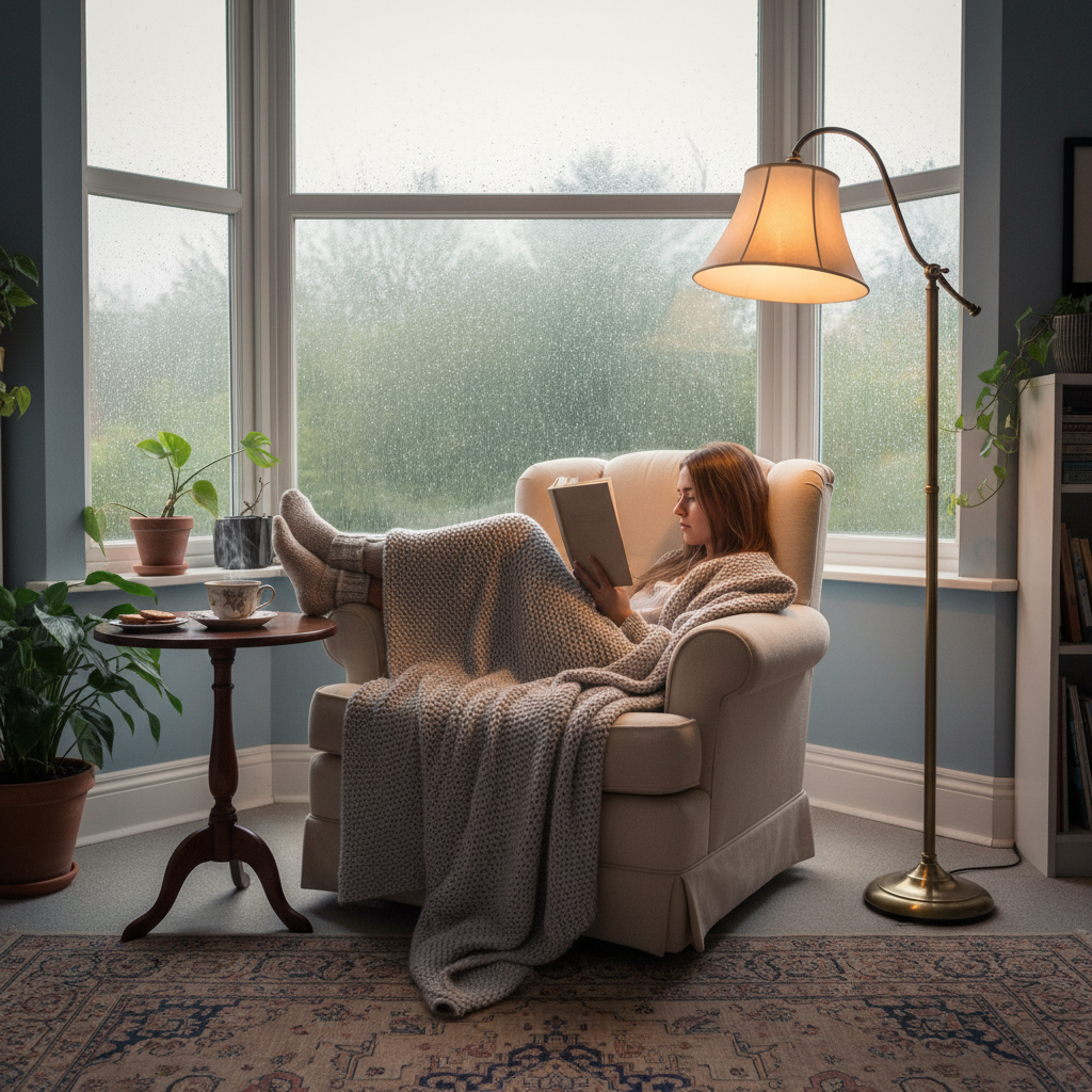 Pessoa lendo relaxada — leitura reduz estresse em 68%